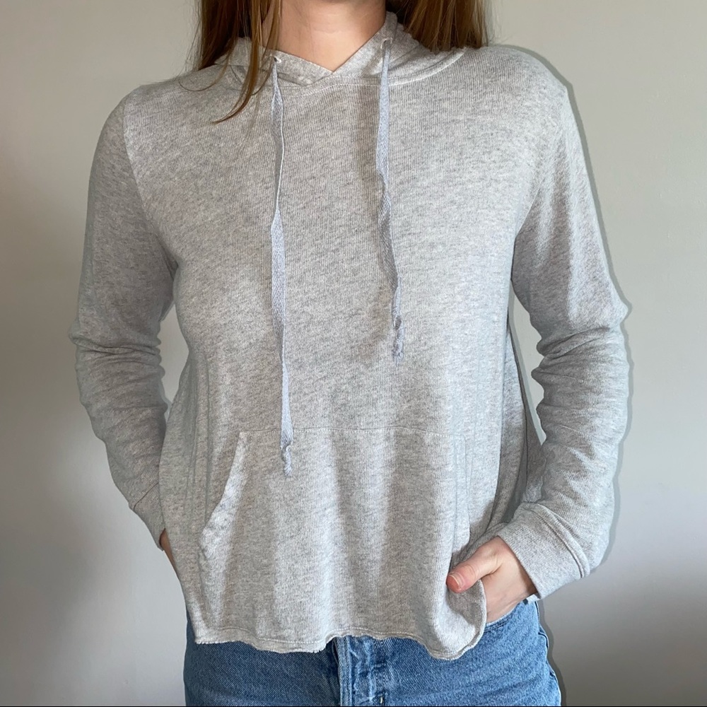 Gray cropped hoodie